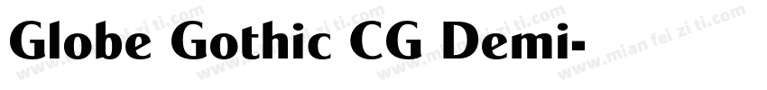 Globe Gothic CG Demi字体转换